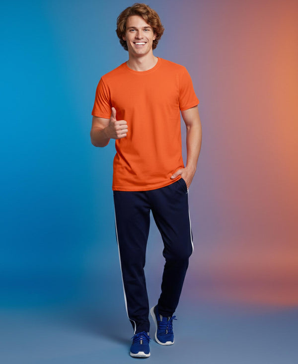 T.T. Men’s Cotton Blend | Solid Round Neck T-Shirt & Slim Fit Track Pants | Comfortable Casual Wear Co-ord Set for Men