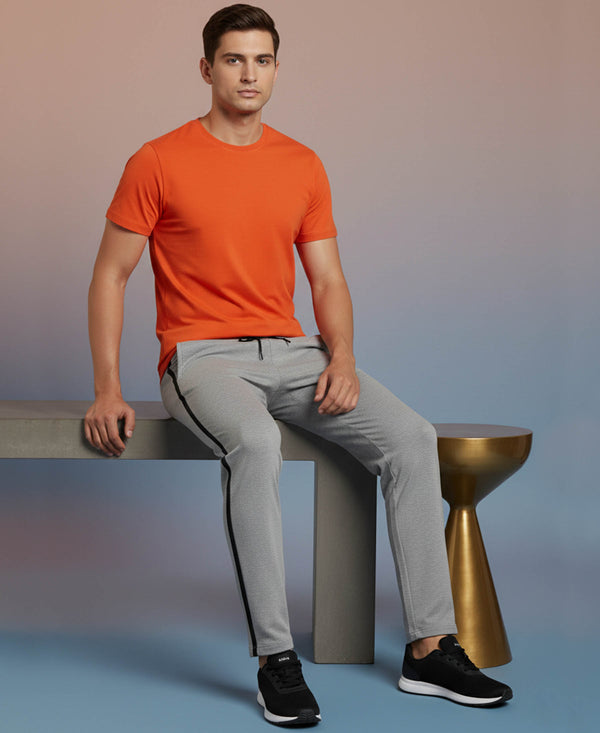 T.T. Men’s Cotton Blend | Solid Round Neck T-Shirt & Slim Fit Track Pants | Comfortable Casual Wear Co-ord Set for Men
