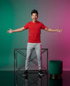 T.T. Men’s Cotton Blend | Solid Round Neck T-Shirt & Slim Fit Track Pants | Comfortable Casual Wear Co-ord Set for Men