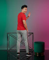 T.T. Men’s Cotton Blend | Solid Round Neck T-Shirt & Slim Fit Track Pants | Comfortable Casual Wear Co-ord Set for Men