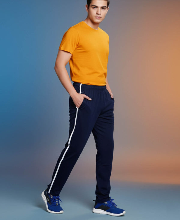 T.T. Men’s Cotton Blend | Solid Round Neck T-Shirt & Slim Fit Track Pants | Comfortable Casual Wear Co-ord Set for Men