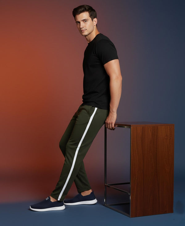 T.T. Men’s Cotton Blend | Solid Round Neck T-Shirt & Slim Fit Track Pants | Comfortable Casual Wear Co-ord Set for Men