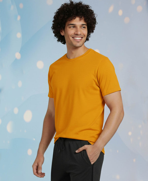 T.T. Men’s Cotton Blend | Solid Round Neck T-Shirt & Slim Fit Track Pants | Comfortable Casual Wear Co-ord Set for Men