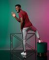 T.T. Men’s Cotton Blend | Solid Round Neck T-Shirt & Slim Fit Track Pants | Comfortable Casual Wear Co-ord Set for Men