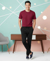 T.T. Men’s Cotton Blend | Solid Round Neck T-Shirt & Slim Fit Track Pants | Comfortable Casual Wear Co-ord Set for Men