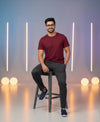 T.T. Men’s Cotton Blend | Solid Round Neck T-Shirt & Slim Fit Track Pants | Comfortable Casual Wear Co-ord Set for Men