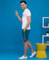 T.T. Men’s Cotton Blend | Printed Round Neck T-Shirt & Regular Fit Shorts | Casual Co-ord Set for Men