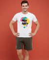 T.T. Men’s Cotton Blend | Printed Round Neck T-Shirt & Regular Fit Shorts | Casual Co-ord Set for Men