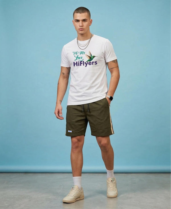 T.T. Men’s Cotton Blend | Printed Round Neck T-Shirt & Regular Fit Shorts | Casual Co-ord Set for Men