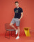 T.T. Men’s Cotton Blend | Printed Round Neck T-Shirt & Regular Fit Shorts | Casual Co-ord Set for Men