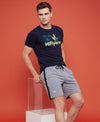 T.T. Men’s Cotton Blend | Printed Round Neck T-Shirt & Regular Fit Shorts | Casual Co-ord Set for Men