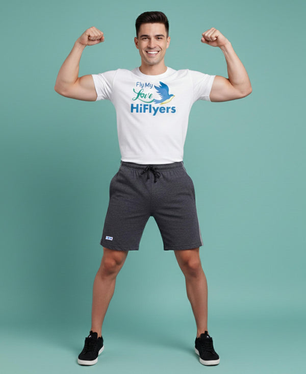 T.T. Men’s Cotton Blend | Printed Round Neck T-Shirt & Regular Fit Shorts | Casual Co-ord Set for Men