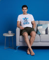 T.T. Men’s Cotton Blend | Printed Round Neck T-Shirt & Regular Fit Shorts | Casual Co-ord Set for Men