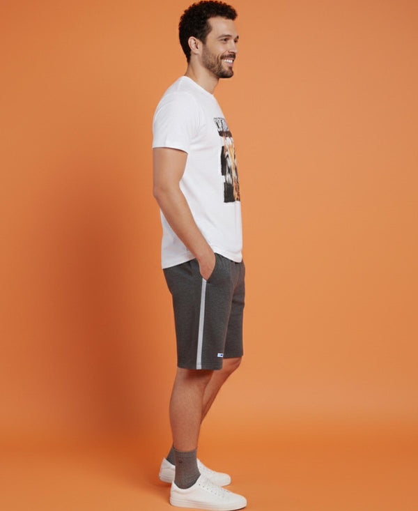 T.T. Men’s Cotton Blend | Printed Round Neck T-Shirt & Regular Fit Shorts | Casual Co-ord Set for Men