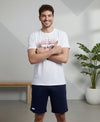 T.T. Men’s Cotton Blend | Printed Round Neck T-Shirt & Regular Fit Shorts | Casual Co-ord Set for Men