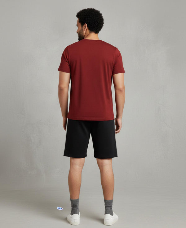 T.T. Men’s Cotton Blend | Printed Round Neck T-Shirt & Regular Fit Shorts | Casual Co-ord Set for Men