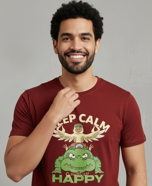 T.T. Men’s Cotton Blend | Printed Round Neck T-Shirt & Regular Fit Shorts | Casual Co-ord Set for Men