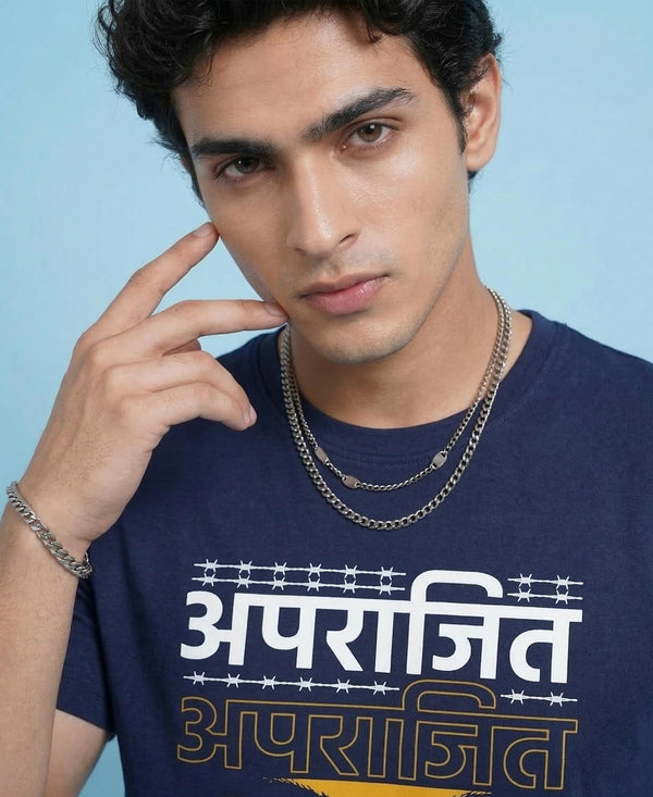 T.T. Men’s Cotton Blend | Printed Round Neck T-Shirt & Regular Fit Shorts | Casual Co-ord Set for Men