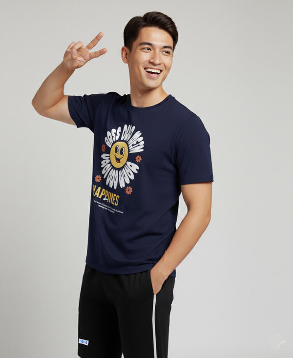 T.T. Men’s Cotton Blend | Printed Round Neck T-Shirt & Regular Fit Shorts | Casual Co-ord Set for Men