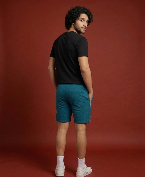 T.T. Men’s Cotton Blend | Printed Round Neck T-Shirt & Regular Fit Shorts | Casual Co-ord Set for Men