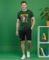 T.T. Men’s Cotton Blend | Printed Round Neck T-Shirt & Regular Fit Shorts | Casual Co-ord Set for Men
