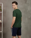T.T. Men’s Cotton Blend | Printed Round Neck T-Shirt & Regular Fit Shorts | Casual Co-ord Set for Men