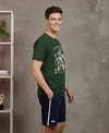 T.T. Men’s Cotton Blend | Printed Round Neck T-Shirt & Regular Fit Shorts | Casual Co-ord Set for Men