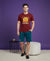 T.T. Men’s Cotton Blend | Printed Round Neck T-Shirt & Regular Fit Shorts | Casual Co-ord Set for Men