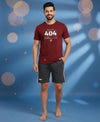 T.T. Men’s Cotton Blend | Printed Round Neck T-Shirt & Regular Fit Shorts | Casual Co-ord Set for Men