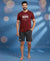 T.T. Men’s Cotton Blend | Printed Round Neck T-Shirt & Regular Fit Shorts | Casual Co-ord Set for Men