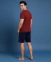 T.T. Men’s Cotton Blend | Printed Round Neck T-Shirt & Regular Fit Shorts | Casual Co-ord Set for Men