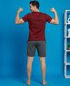 T.T. Men’s Cotton Blend | Printed Round Neck T-Shirt & Regular Fit Shorts | Casual Co-ord Set for Men