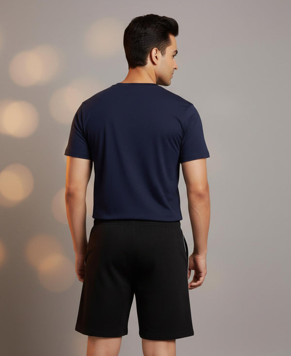 T.T. Men’s Cotton Blend | Printed Round Neck T-Shirt & Regular Fit Shorts | Casual Co-ord Set for Men