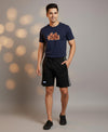 T.T. Men’s Cotton Blend | Printed Round Neck T-Shirt & Regular Fit Shorts | Casual Co-ord Set for Men