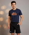 T.T. Men’s Cotton Blend | Printed Round Neck T-Shirt & Regular Fit Shorts | Casual Co-ord Set for Men
