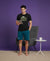 T.T. Men’s Cotton Blend | Printed Round Neck T-Shirt & Regular Fit Shorts | Casual Co-ord Set for Men