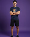 T.T. Men’s Cotton Blend | Printed Round Neck T-Shirt & Regular Fit Shorts | Casual Co-ord Set for Men