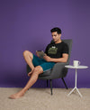 T.T. Men’s Cotton Blend | Printed Round Neck T-Shirt & Regular Fit Shorts | Casual Co-ord Set for Men