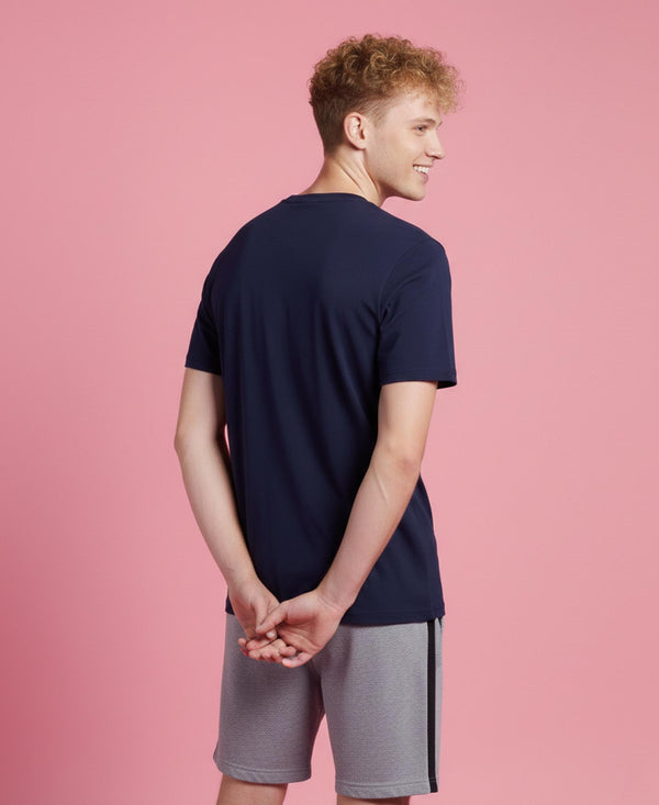 T.T. Men’s Cotton Blend | Printed Round Neck T-Shirt & Regular Fit Shorts | Casual Co-ord Set for Men