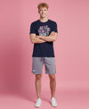T.T. Men’s Cotton Blend | Printed Round Neck T-Shirt & Regular Fit Shorts | Casual Co-ord Set for Men