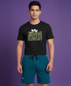 T.T. Men’s Cotton Blend | Printed Round Neck T-Shirt & Regular Fit Shorts | Casual Co-ord Set for Men