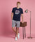 T.T. Men’s Cotton Blend | Printed Round Neck T-Shirt & Regular Fit Shorts | Casual Co-ord Set for Men