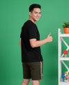 T.T. Men’s Cotton Blend | Printed Round Neck T-Shirt & Regular Fit Shorts | Casual Co-ord Set for Men