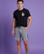 T.T. Men’s Cotton Blend | Printed Round Neck T-Shirt & Regular Fit Shorts | Casual Co-ord Set for Men