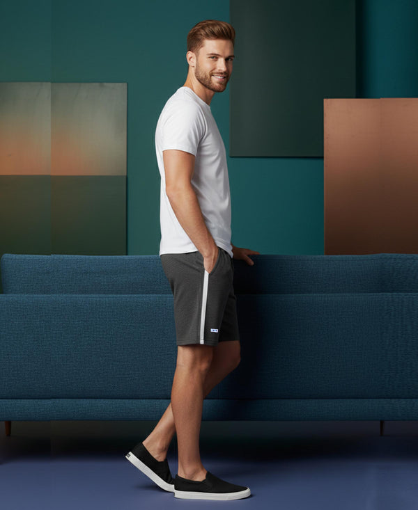 T.T. Men’s Cotton Blend | Solid Round Neck T-Shirt & Regular Fit Shorts | Casual Co-ord Set for Men