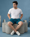 T.T. Men’s Cotton Blend | Solid Round Neck T-Shirt & Regular Fit Shorts | Casual Co-ord Set for Men
