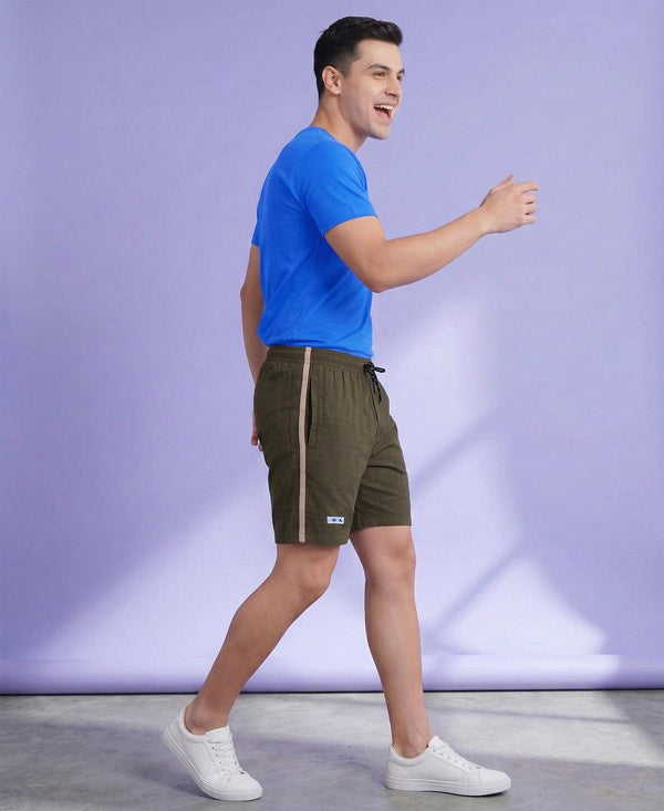 T.T. Men’s Cotton Blend | Solid Round Neck T-Shirt & Regular Fit Shorts | Casual Co-ord Set for Men