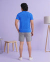 T.T. Men’s Cotton Blend | Solid Round Neck T-Shirt & Regular Fit Shorts | Casual Co-ord Set for Men
