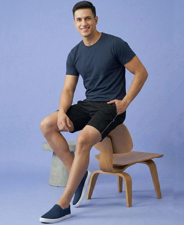 T.T. Men’s Cotton Blend | Solid Round Neck T-Shirt & Regular Fit Shorts | Casual Co-ord Set for Men