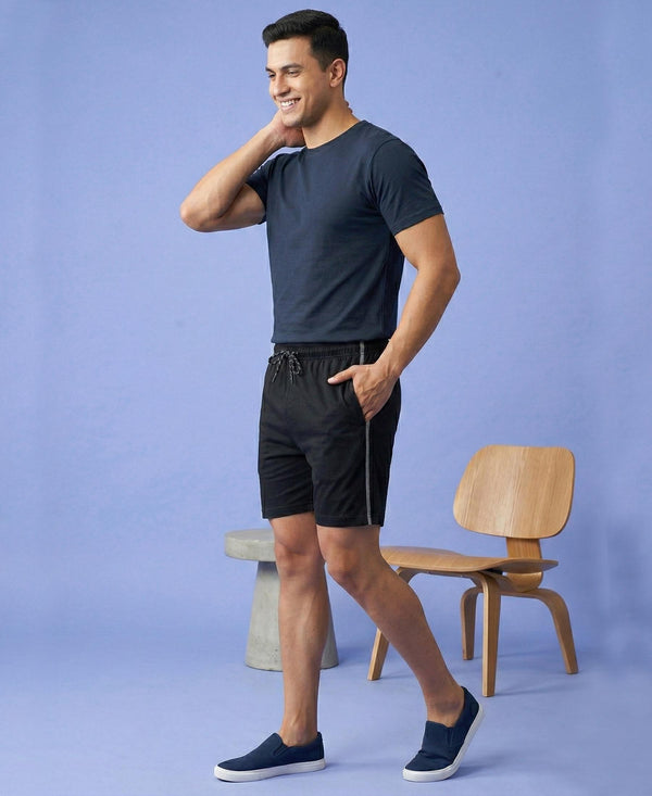 T.T. Men’s Cotton Blend | Solid Round Neck T-Shirt & Regular Fit Shorts | Casual Co-ord Set for Men